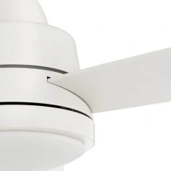 Hampton Bay Caprice 52 in. Integrated LED Indoor Matte White Ceiling Fan with Light Kit and Remote Control -Hampton Bay Shop matte white hampton bay ceiling fans with lights sw19151r mwh 1d 1000