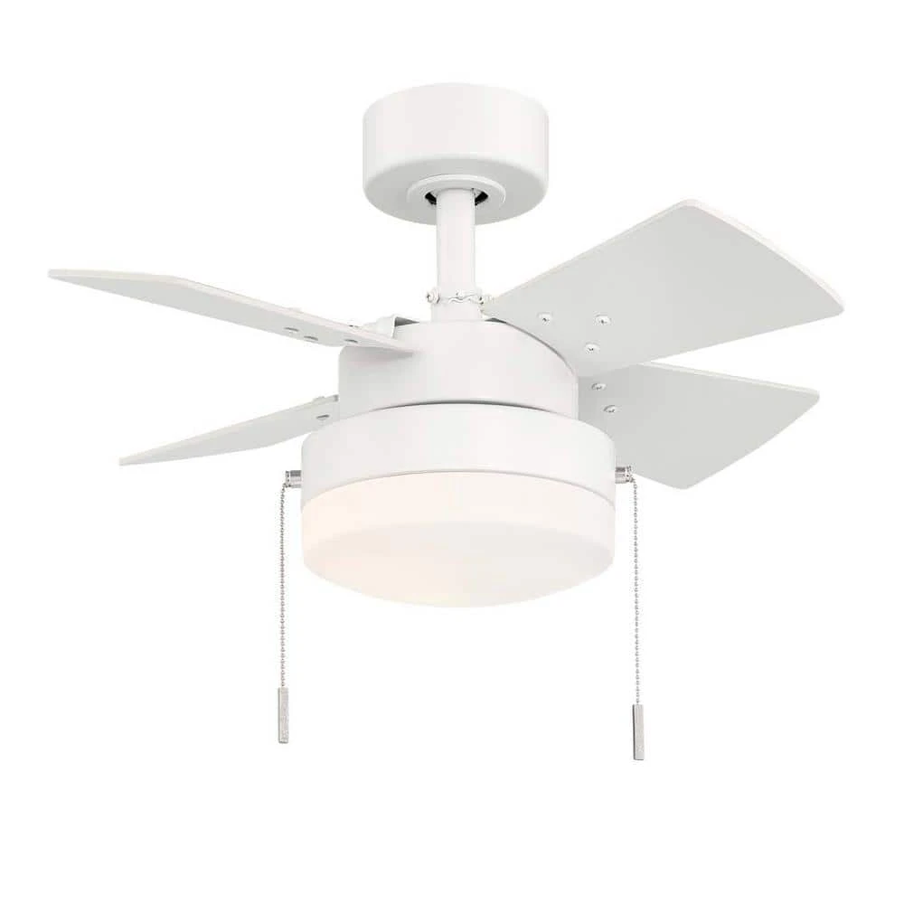 Hampton Bay Metarie II 24 in. LED Matte White Smart Hubspace Ceiling Fan with Light and Remote 1 Hampton Bay Metarie II 24 in. LED Matte White Smart Hubspace Ceiling Fan with Light and Remote