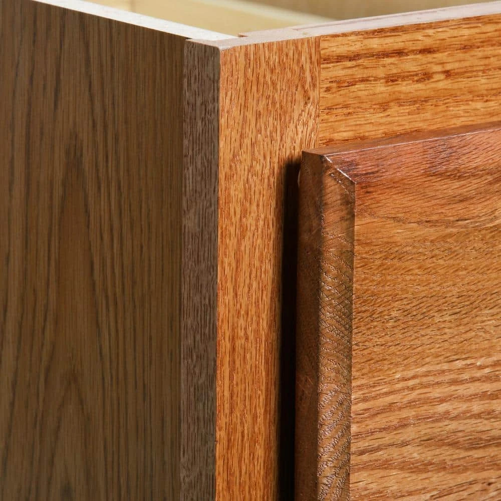 Hampton Bay Hampton Assembled 36x34.5x24 in. Blind Base Corner Kitchen Cabinet in Medium Oak 5 Hampton Bay Hampton Assembled 36x34.5x24 in. Blind Base Corner Kitchen Cabinet in Medium Oak - Image 5