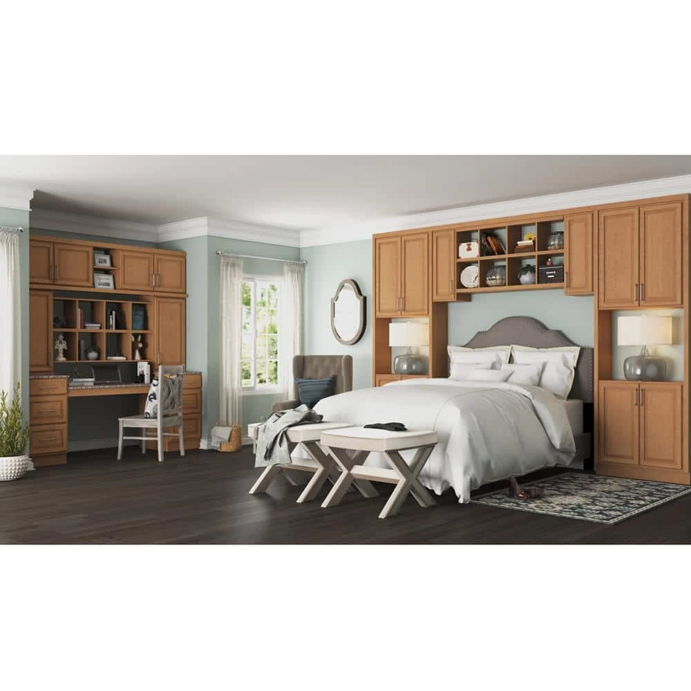 Hampton Bay Hampton Assembled 36x34.5x24 in. Blind Base Corner Kitchen Cabinet in Medium Oak 10 Hampton Bay Hampton Assembled 36x34.5x24 in. Blind Base Corner Kitchen Cabinet in Medium Oak - Image 10