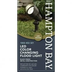 Hampton Bay 9.8-Watt Millennium Black Adjustable Light Color Outdoor Integrated LED Landscape Flood Light -Hampton Bay Shop millennium black hampton bay landscape flood lights iwh1501l 3 1f 1000