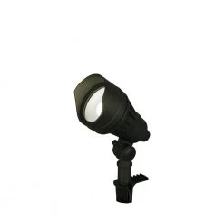 Hampton Bay 9.8-Watt Millennium Black Adjustable Light Color Outdoor Integrated LED Landscape Flood Light