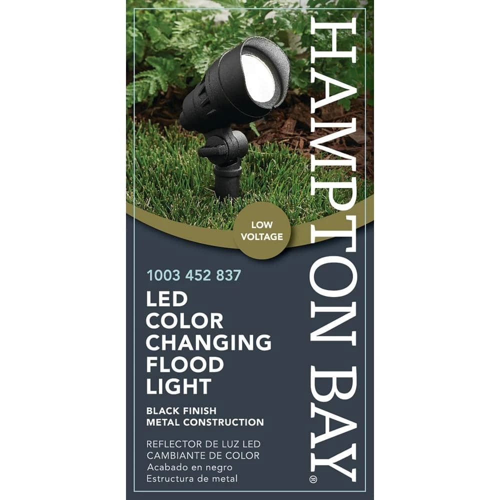 Hampton Bay 4.5-Watt Millennium Black Adjustable Light Color Outdoor Integrated LED Landscape Flood Light 6 Hampton Bay 4.5-Watt Millennium Black Adjustable Light Color Outdoor Integrated LED Landscape Flood Light - Image 6