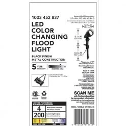Hampton Bay 4.5-Watt Millennium Black Adjustable Light Color Outdoor Integrated LED Landscape Flood Light 13 Hampton Bay 4.5-Watt Millennium Black Adjustable Light Color Outdoor Integrated LED Landscape Flood Light -Hampton Bay Shop millennium black hampton bay landscape flood lights iwh1501ls 6 fa 1000