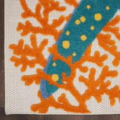 Hampton Bay Aloha Multicolor 5 ft. 3 in. x 7 ft. 5 in. Floral Modern Indoor/Outdoor Area Rug -Hampton Bay Shop multicolor hampton bay area rugs 828767 1d 1000