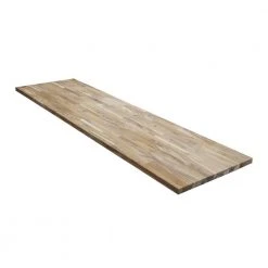 Hampton Bay 10 ft. L x 25 in. D Unfinished Teak Solid Wood Butcher Block Countertop With Square Edge