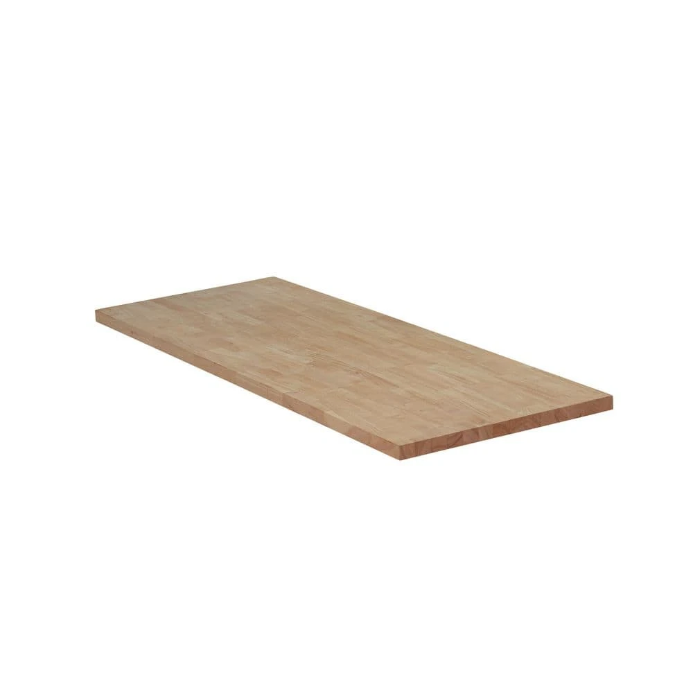 Hampton Bay 8 ft. L x 25 in. D Unfinished Hevea Solid Wood Butcher Block Countertop With Square Edge 1 Hampton Bay 8 ft. L x 25 in. D Unfinished Hevea Solid Wood Butcher Block Countertop With Square Edge
