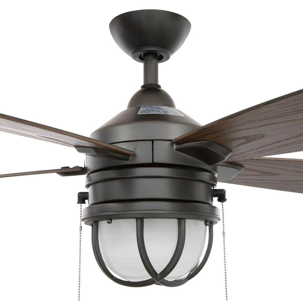 Hampton Bay Seaport 52 in. LED Indoor/Outdoor Natural Iron Ceiling Fan with Light Kit 3 Hampton Bay Seaport 52 in. LED Indoor/Outdoor Natural Iron Ceiling Fan with Light Kit - Image 3