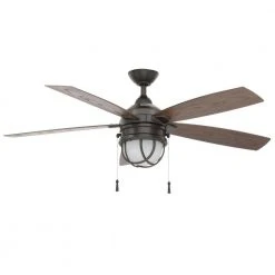 Hampton Bay Seaport 52 in. LED Indoor/Outdoor Natural Iron Ceiling Fan with Light Kit 16 Hampton Bay Seaport 52 in. LED Indoor/Outdoor Natural Iron Ceiling Fan with Light Kit -Hampton Bay Shop natural iron hampton bay ceiling fans with lights al634 ni 66 1000