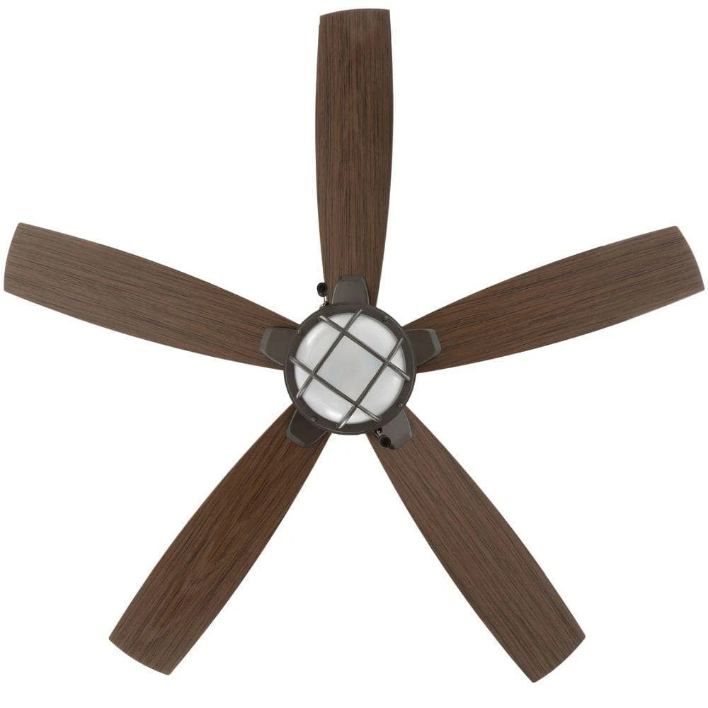 Hampton Bay Seaport 52 in. LED Indoor/Outdoor Natural Iron Ceiling Fan with Light Kit 7 Hampton Bay Seaport 52 in. LED Indoor/Outdoor Natural Iron Ceiling Fan with Light Kit - Image 7