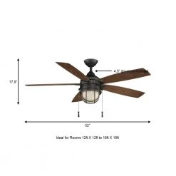 Hampton Bay Seaport 52 in. LED Indoor/Outdoor Natural Iron Ceiling Fan with Light Kit 14 Hampton Bay Seaport 52 in. LED Indoor/Outdoor Natural Iron Ceiling Fan with Light Kit -Hampton Bay Shop natural iron hampton bay ceiling fans with lights al634 ni a0 1000