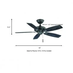 Hampton Bay Gazebo II 42 in. Indoor/Outdoor Natural Iron Ceiling Fan -Hampton Bay Shop natural iron hampton bay ceiling fans without lights yg187 ni a0 1000