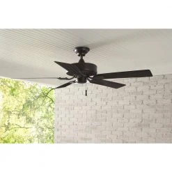 Hampton Bay Barrow Island 52 in. Natural Iron Smart Hubspace Ceiling Fan with Remote -Hampton Bay Shop natural iron hampton bay ceiling fans without lights yg529 ni hs a0 1000