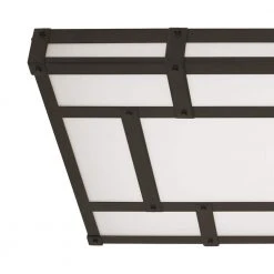 Hampton Bay 18.5 in. Linear 1-Light Natural Iron Dimmable LED Flush Mount -Hampton Bay Shop natural iron hampton bay flush mount lights hb1517l4 151 40 1000