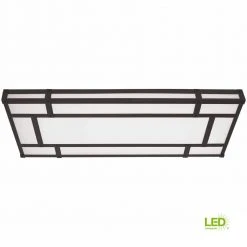 Hampton Bay 18.5 in. Linear 1-Light Natural Iron Dimmable LED Flush Mount -Hampton Bay Shop natural iron hampton bay flush mount lights hb1517l4 151 77 1000