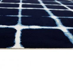 Hampton Bay Tie-Dye Navy 5 ft. x 7 ft. Checkered Indoor/Outdoor Area Rug -Hampton Bay Shop navy hampton bay outdoor rugs 3004130 40 1000