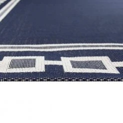 Hampton Bay Chain Border Navy 8 ft. x 10 ft. Indoor/Outdoor Area Rug -Hampton Bay Shop navy hampton bay outdoor rugs 3004154 40 1000