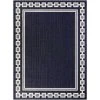 Hampton Bay Chain Border Navy 8 ft. x 10 ft. Indoor/Outdoor Area Rug