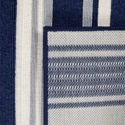 Hampton Bay Stripes Navy/White 5 ft. x 7 ft. Indoor/Outdoor Area Rug -Hampton Bay Shop navy hampton bay outdoor rugs 3004181 1d 1000