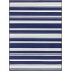 Hampton Bay Stripes Navy/White 5 ft. x 7 ft. Indoor/Outdoor Area Rug