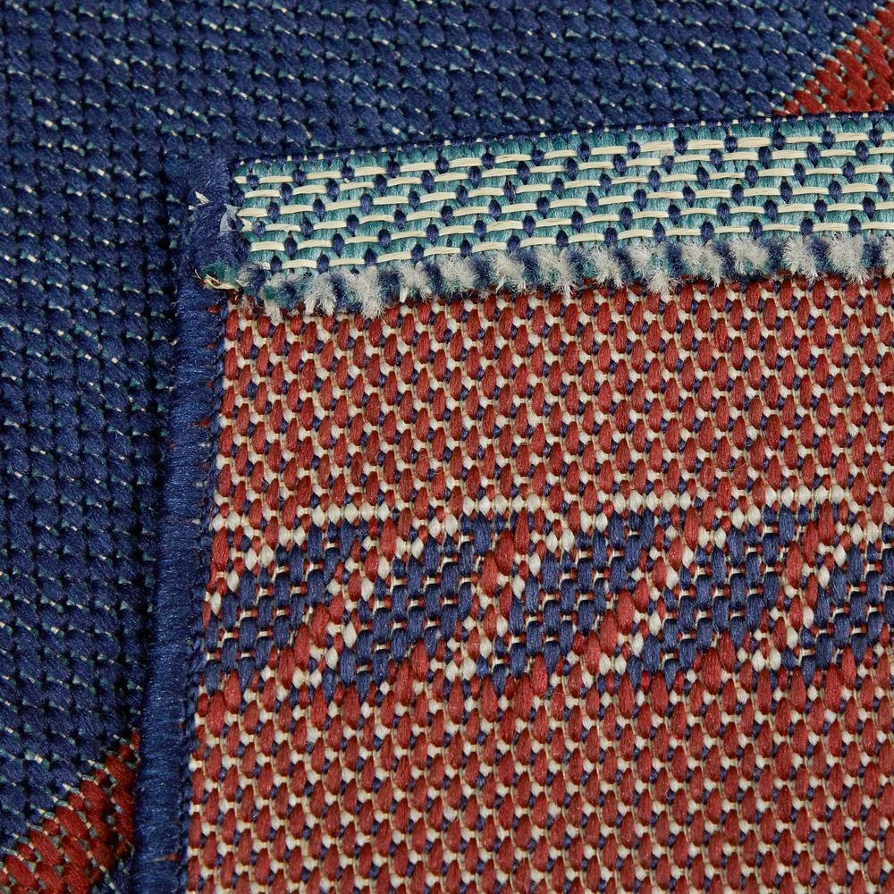 Hampton Bay Stripes Navy 5 ft. 3 in. x 7 ft. Indoor/Outdoor Area Rug 6 Hampton Bay Stripes Navy 5 ft. 3 in. x 7 ft. Indoor/Outdoor Area Rug - Image 6