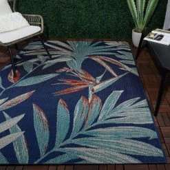 Hampton Bay Palm Blue 8 ft. x 10 ft. Argyle Indoor/Outdoor Area Rug 15 Hampton Bay Palm Blue 8 ft. x 10 ft. Argyle Indoor/Outdoor Area Rug -Hampton Bay Shop navy hampton bay outdoor rugs 3090524 31 1000
