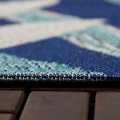 Hampton Bay Palm Blue 8 ft. x 10 ft. Argyle Indoor/Outdoor Area Rug 10 Hampton Bay Palm Blue 8 ft. x 10 ft. Argyle Indoor/Outdoor Area Rug -Hampton Bay Shop navy hampton bay outdoor rugs 3090524 40 1000
