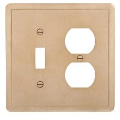 Hampton Bay Brown 2-Gang 1-Toggle/1-Duplex Wall Plate (1-Pack)