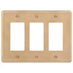 Hampton Bay Brown 3-Gang GFCI Wall Plate (1-Pack)