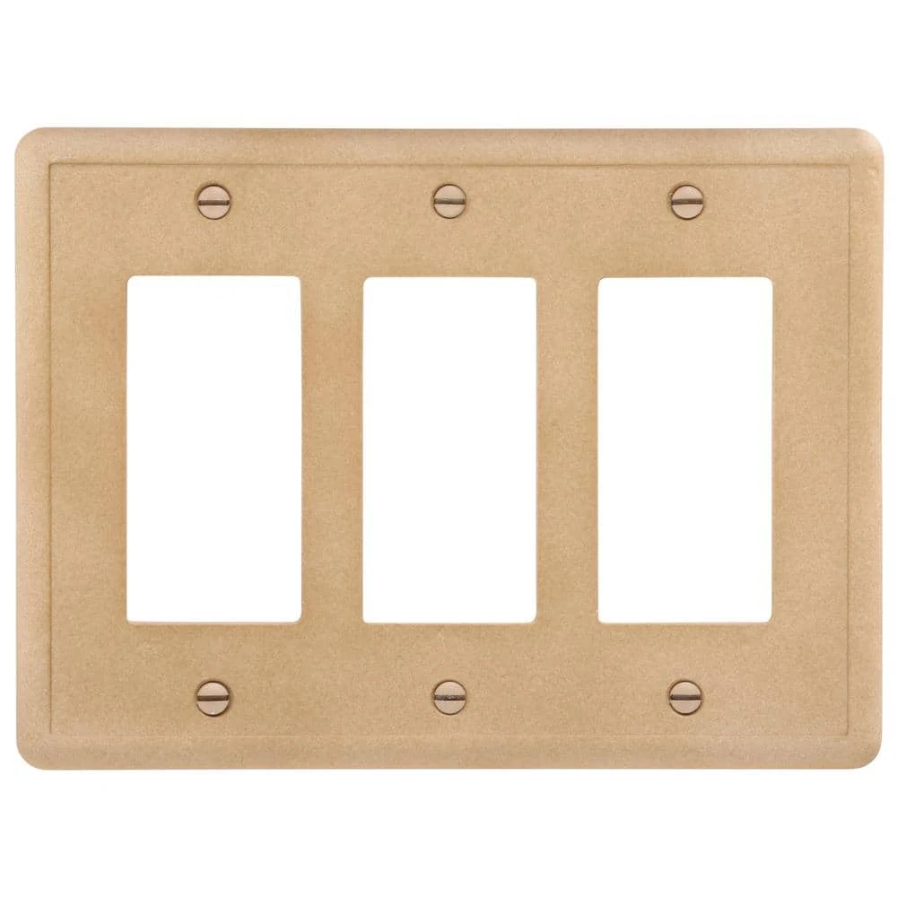 Hampton Bay Brown 3-Gang GFCI Wall Plate (1-Pack) 1 Hampton Bay Brown 3-Gang GFCI Wall Plate (1-Pack)