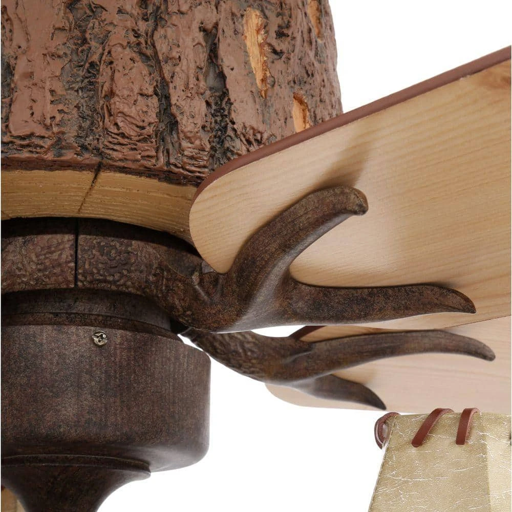 Hampton Bay Lodge 52 in. LED Nutmeg Ceiling Fan with Light and Remote Control 6 Hampton Bay Lodge 52 in. LED Nutmeg Ceiling Fan with Light and Remote Control - Image 6