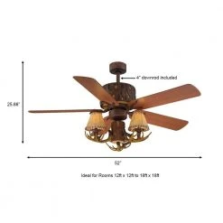 Hampton Bay Lodge 52 in. LED Nutmeg Ceiling Fan with Light and Remote Control 16 Hampton Bay Lodge 52 in. LED Nutmeg Ceiling Fan with Light and Remote Control -Hampton Bay Shop nutmeg hampton bay ceiling fans with lights yg098b nm a0 1000