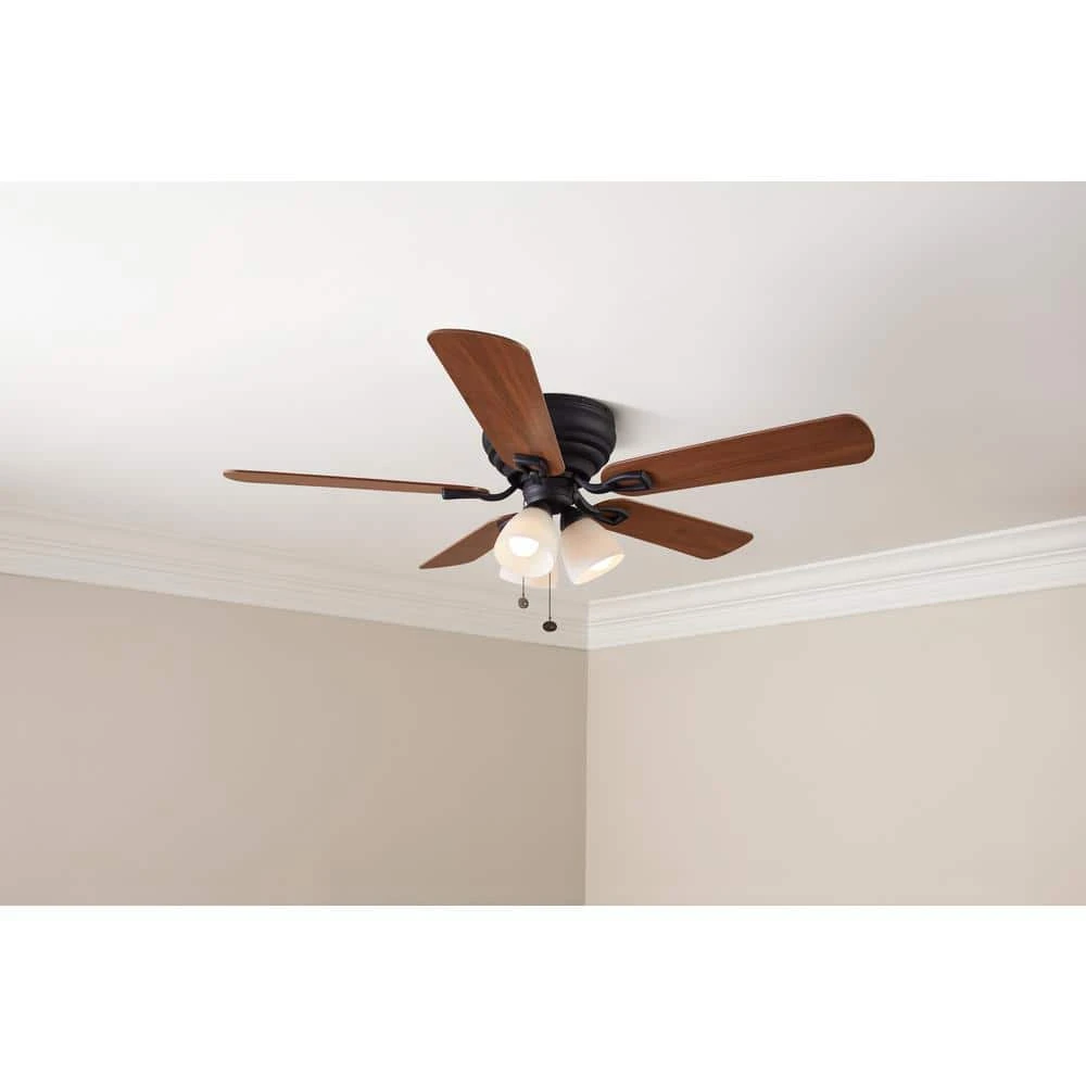 Hampton Bay Blair 52 in. LED Indoor Oil-Rubbed Bronze Ceiling Fan with Light Kit 3 Hampton Bay Blair 52 in. LED Indoor Oil-Rubbed Bronze Ceiling Fan with Light Kit - Image 3
