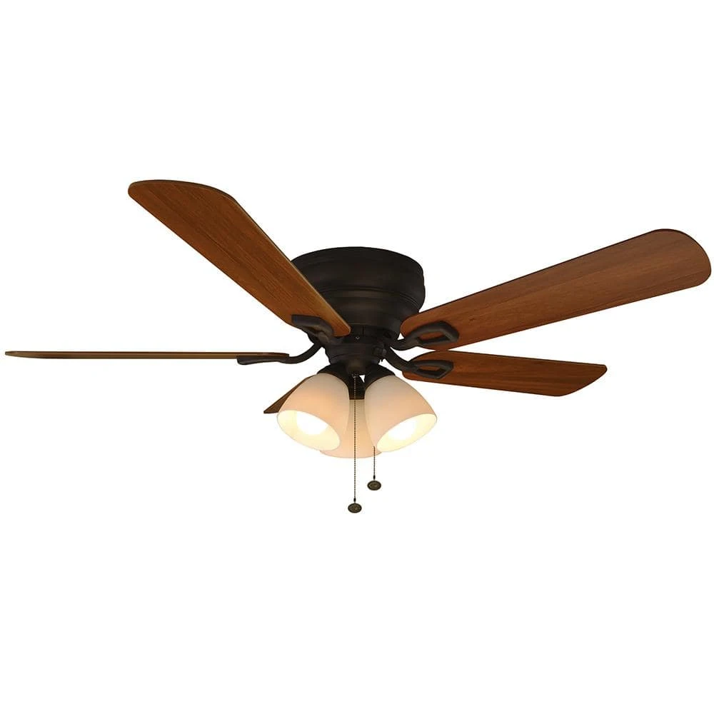 Hampton Bay Blair 52 in. LED Indoor Oil-Rubbed Bronze Ceiling Fan with Light Kit 4 Hampton Bay Blair 52 in. LED Indoor Oil-Rubbed Bronze Ceiling Fan with Light Kit - Image 4