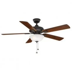Hampton Bay Larson 52 in. LED Oil Rubbed Bronze Smart Hubspace Ceiling Fan with Light and Remote -Hampton Bay Shop oil rubbed bronze hampton bay ceiling fans with lights al420 orb hs 4f 1000