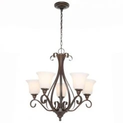 Hampton Bay Westwood 5-Light Oil-Rubbed Bronze Chandelier with Frosted White Glass Shades 19 Hampton Bay Westwood 5-Light Oil-Rubbed Bronze Chandelier with Frosted White Glass Shades -Hampton Bay Shop oil rubbed bronze hampton bay chandeliers iay8115a 4 1d 1000