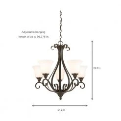 Hampton Bay Westwood 5-Light Oil-Rubbed Bronze Chandelier with Frosted White Glass Shades 17 Hampton Bay Westwood 5-Light Oil-Rubbed Bronze Chandelier with Frosted White Glass Shades -Hampton Bay Shop oil rubbed bronze hampton bay chandeliers iay8115a 4 40 1000