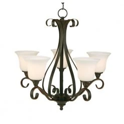Hampton Bay Westwood 5-Light Oil-Rubbed Bronze Chandelier with Frosted White Glass Shades 25 Hampton Bay Westwood 5-Light Oil-Rubbed Bronze Chandelier with Frosted White Glass Shades -Hampton Bay Shop oil rubbed bronze hampton bay chandeliers iay8115a 4 44 1000