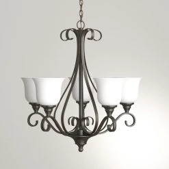 Hampton Bay Westwood 5-Light Oil-Rubbed Bronze Chandelier with Frosted White Glass Shades 27 Hampton Bay Westwood 5-Light Oil-Rubbed Bronze Chandelier with Frosted White Glass Shades -Hampton Bay Shop oil rubbed bronze hampton bay chandeliers iay8115a 4 76 1000