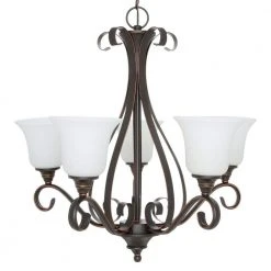 Hampton Bay Westwood 5-Light Oil-Rubbed Bronze Chandelier with Frosted White Glass Shades 21 Hampton Bay Westwood 5-Light Oil-Rubbed Bronze Chandelier with Frosted White Glass Shades -Hampton Bay Shop oil rubbed bronze hampton bay chandeliers iay8115a 4 77 1000