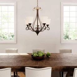 Hampton Bay Westwood 5-Light Oil-Rubbed Bronze Chandelier with Frosted White Glass Shades 22 Hampton Bay Westwood 5-Light Oil-Rubbed Bronze Chandelier with Frosted White Glass Shades -Hampton Bay Shop oil rubbed bronze hampton bay chandeliers iay8115a 4 c3 1000
