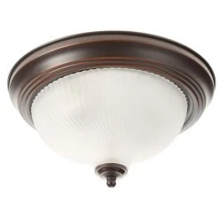 Hampton Bay 11 in. 2-Light Oil-Rubbed Bronze Flush Mount with Frosted Swirl Glass Shade -Hampton Bay Shop oil rubbed bronze hampton bay flush mount lights fzp8012a orb 44 1000