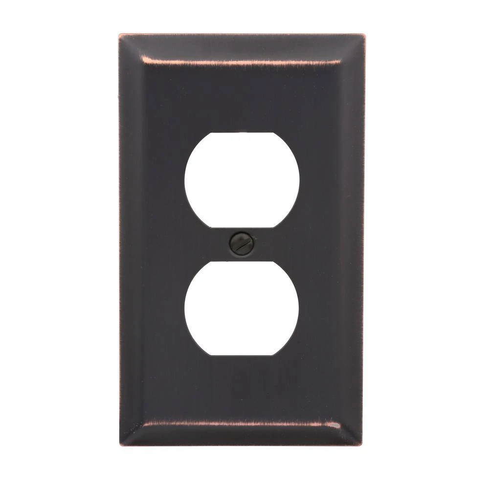 Hampton Bay Aged Bronze Metallic 1-Gang Duplex Steel Wall Plate (6-Pack) 2 Hampton Bay Aged Bronze Metallic 1-Gang Duplex Steel Wall Plate (6-Pack) - Image 2