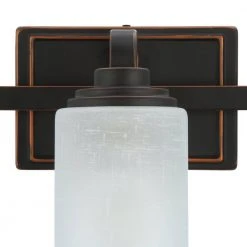 Hampton Bay 3-Light 21 in. Oil-Rubbed Bronze Contemporary Bathroom Vanity Light with Frosted Patterned Glass Shade 17 Hampton Bay 3-Light 21 in. Oil-Rubbed Bronze Contemporary Bathroom Vanity Light with Frosted Patterned Glass Shade -Hampton Bay Shop oil rubbed bronze hampton bay vanity lighting wb1001 vf 1d 1000