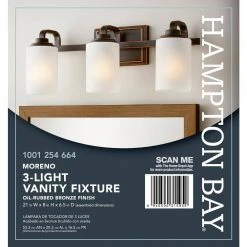 Hampton Bay 3-Light 21 in. Oil-Rubbed Bronze Contemporary Bathroom Vanity Light with Frosted Patterned Glass Shade 19 Hampton Bay 3-Light 21 in. Oil-Rubbed Bronze Contemporary Bathroom Vanity Light with Frosted Patterned Glass Shade -Hampton Bay Shop oil rubbed bronze hampton bay vanity lighting wb1001 vf 77 1000