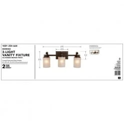 Hampton Bay 3-Light 21 in. Oil-Rubbed Bronze Contemporary Bathroom Vanity Light with Frosted Patterned Glass Shade 25 Hampton Bay 3-Light 21 in. Oil-Rubbed Bronze Contemporary Bathroom Vanity Light with Frosted Patterned Glass Shade -Hampton Bay Shop oil rubbed bronze hampton bay vanity lighting wb1001 vf d4 1000