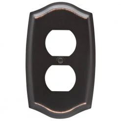 Hampton Bay Vineyard Aged Bronze 1-Gang Duplex Steel Wall Plate (4-Pack) -Hampton Bay Shop oil rubbed bronze steel hampton bay outlet wall plates 159ddbhb 4 31 1000