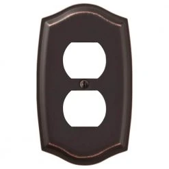 Hampton Bay Vineyard Aged Bronze 1-Gang Duplex Steel Wall Plate (4-Pack)