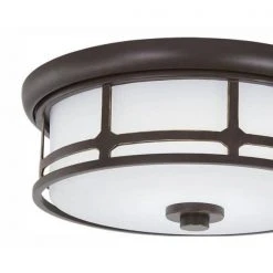 Hampton Bay Portland Court 14 in. 1-Light Oil Rubbed Bronze with Gold Highlights LED Flush Mount -Hampton Bay Shop oil rubbed bronze with gold highlights hampton bay flush mount lights 23984 c3 1000