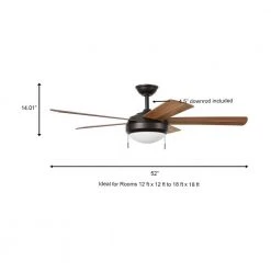 Hampton Bay Claret 52 in. Indoor Oil Rubbed Bronze Ceiling Fan with Light Kit -Hampton Bay Shop oiled rubbed bronze hampton bay ceiling fans with lights sw20006 orb a0 1000